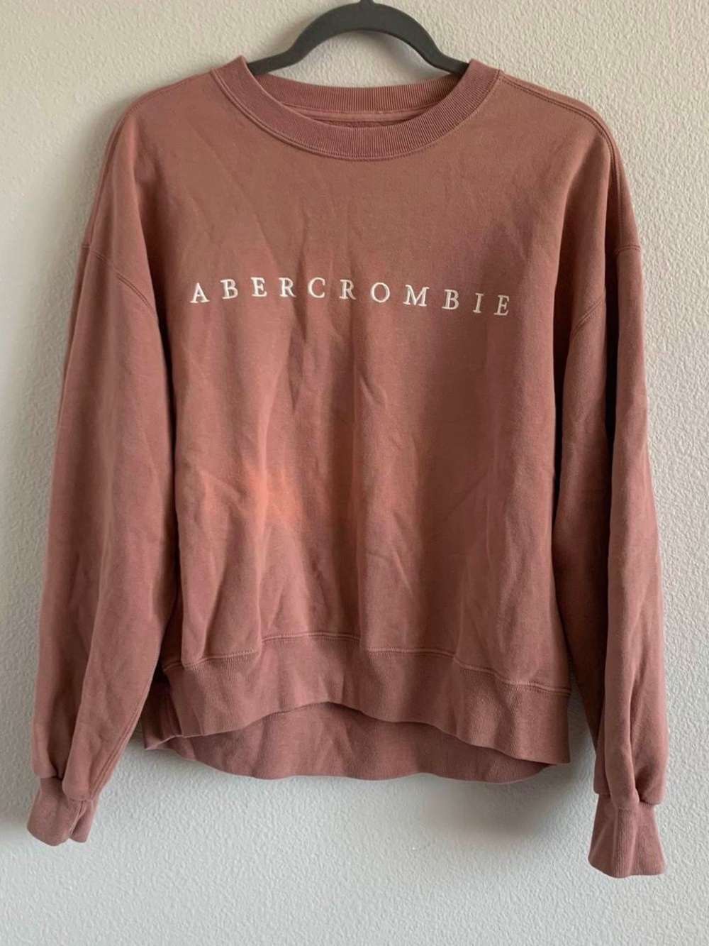 Abercrombie & Fitch Women's Dusty Rose Crewneck Sweatshirt